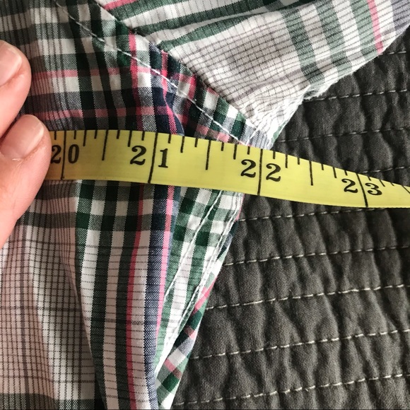 ESPRIT Green Pink Plaid Button Down Shirt, Esprit Shirt, Plaid Shirt, M - Picture 8 of 11
